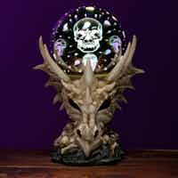 ﻿Collectable Metallic Dragon Skull LED Orb