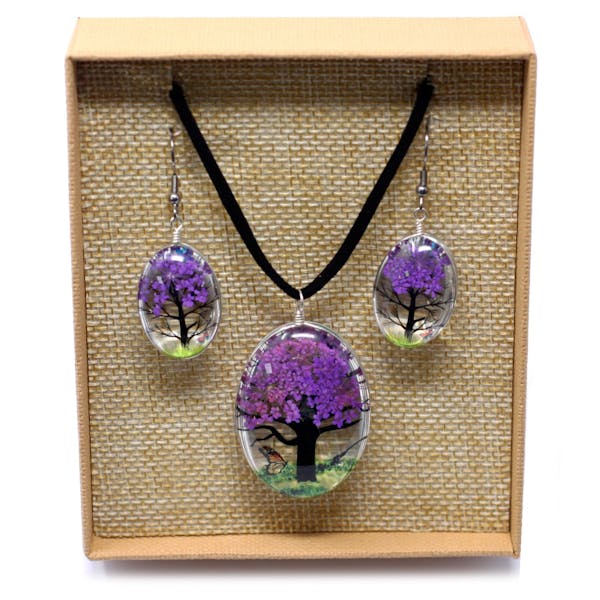 Pressed Flowers - Tree of Life Set - Lavender Image