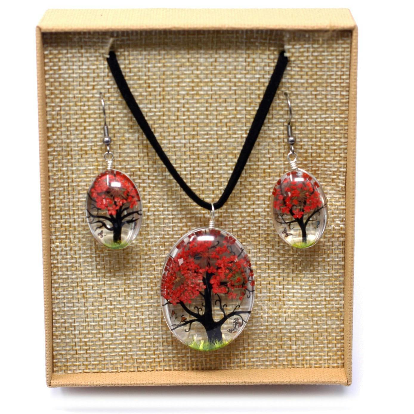 Pressed Flowers - Tree of Life Set - Coral Image