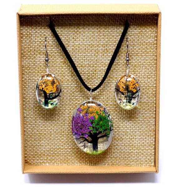 Pressed Flowers - Tree of Life Set - Mixed Colours Image