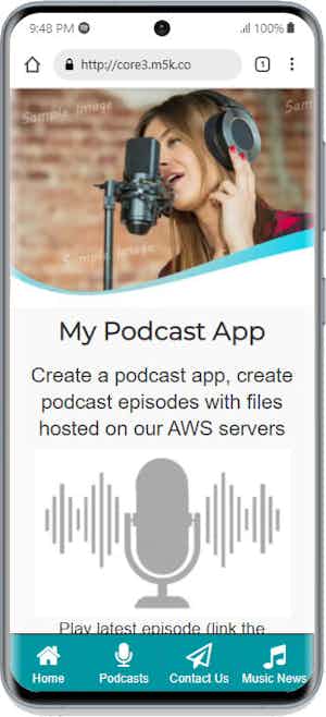 Podcast PWA With A Curve Style Light Green Theme