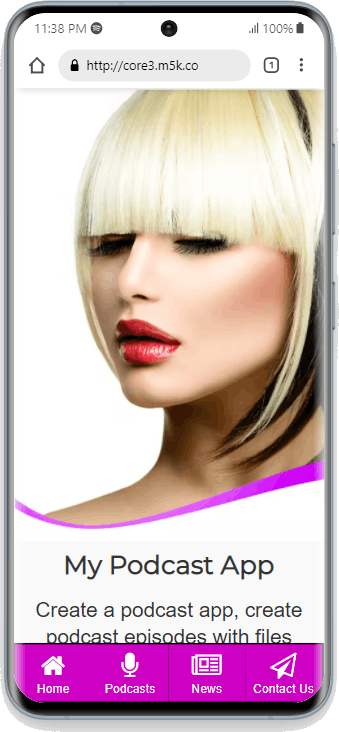 Large Profile Image Curved Border Pink