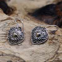 Silver & Gold Earring - Mandala Hearts
