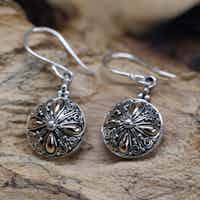 Silver & Gold Earring - Classic Round