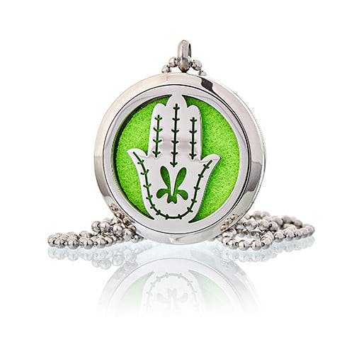 Aromatherapy Diffuser Necklace - Hand of Fatima 30mm Image