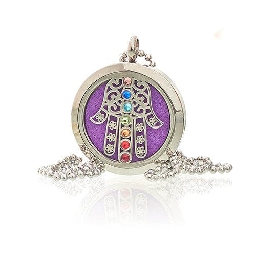 Aromatherapy Jewellery Necklace - Hamsa Chakra - 30mm Image