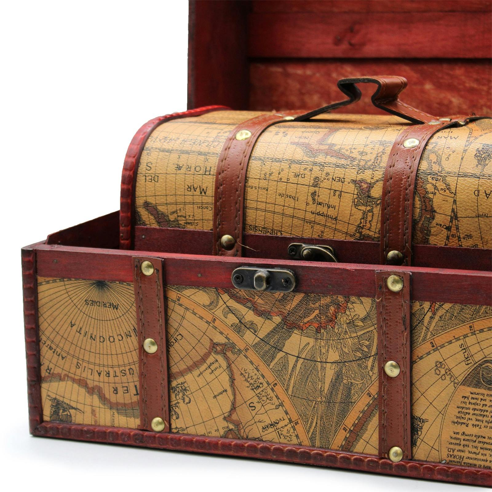 Old Map Chest - Set of 3 Image