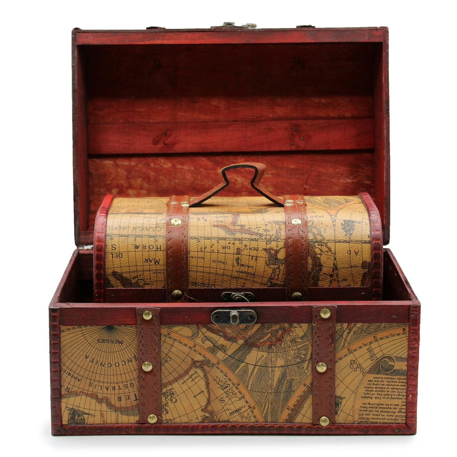 Old Map Chest - Set of 3 Image