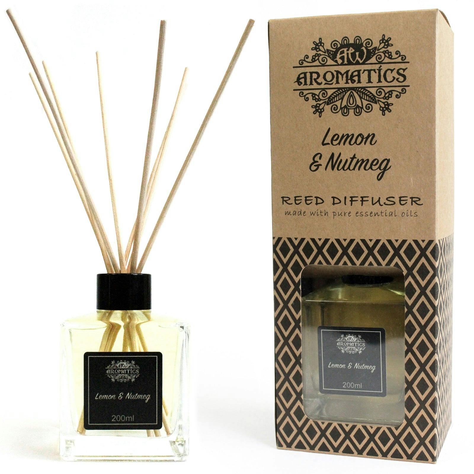 200ml Lemon & Nutmeg Essential Oil Reed Diffuser Image