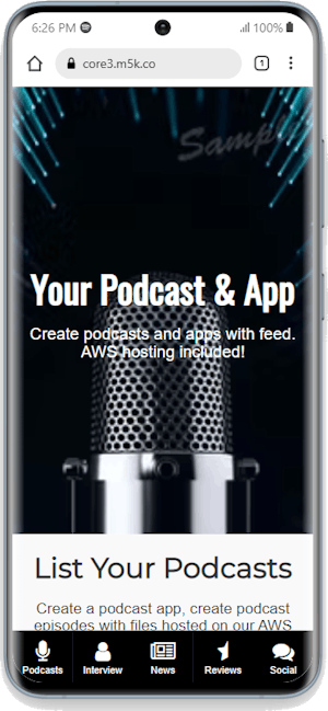 Podcast Teal Buttons