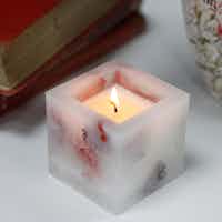 Enchanted Candle - Small Square Jar - Rose