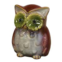 Red Ceramic Owl Money Box