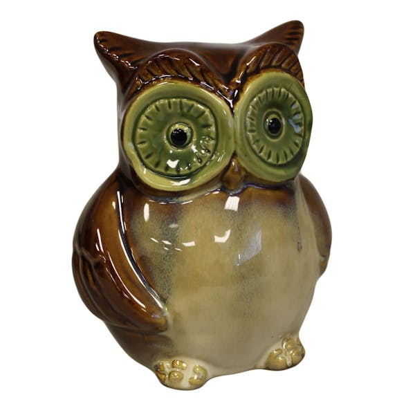 Brown Ceramic Owl Money Box Image