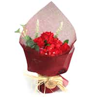 Standing Soap Flower Bouquet - Red