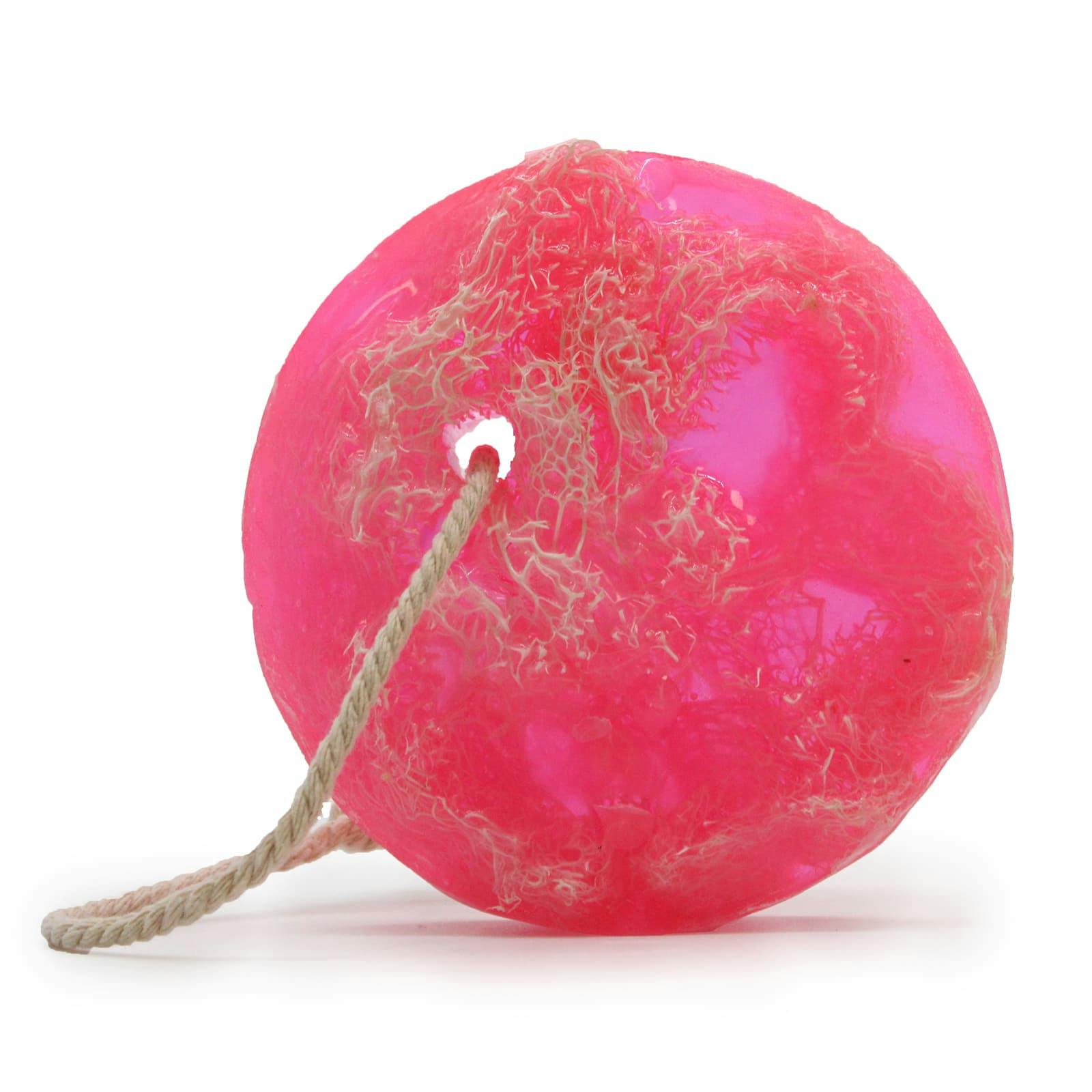 Fruity Scrub Soap on a Rope - Bubblegum Image