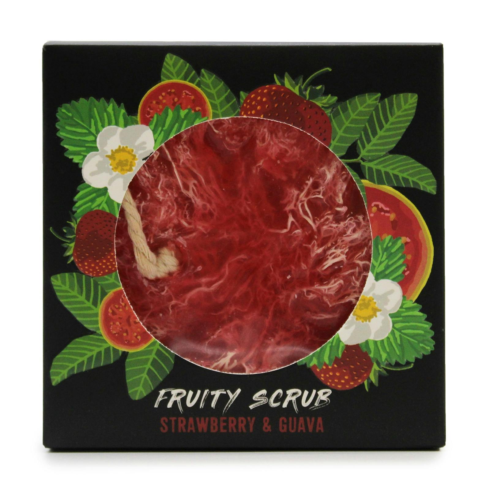 Fruity Scrub Soap on a Rope - Strawberry & Guava Image