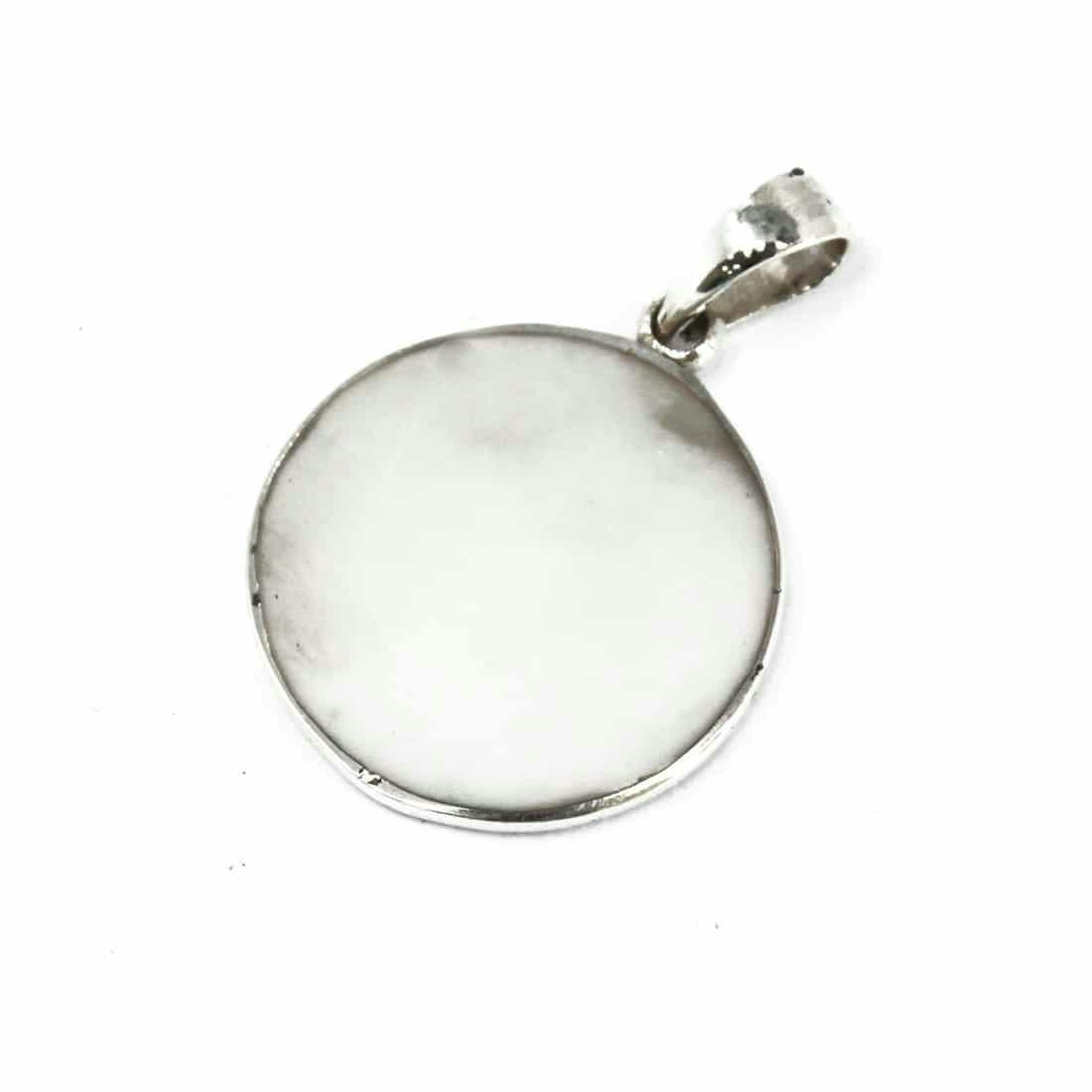 Tree of Life Silver Pendant 22mm - Mother of Pearl Image