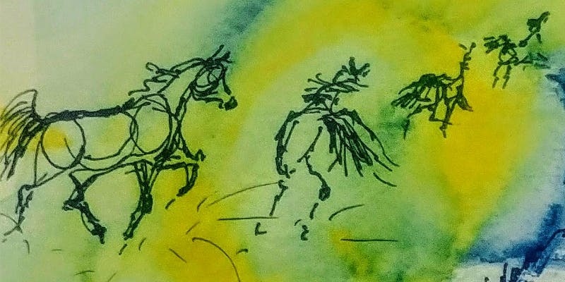 Blue And Yellow Going Right