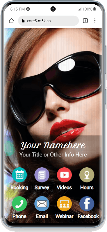 Two Button Rows With Large Background Image