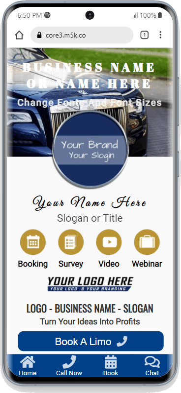 PWA Blue Gold Digital Business Card