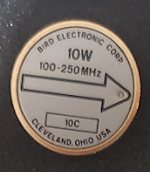 Bird Elements/Plugs for the 43 Watt Meter -10C 100-250 MHz 10Watts