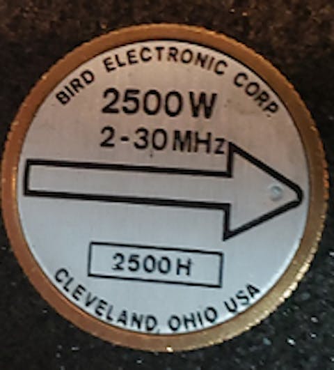 Bird Elements/Plugs for the 43 Watt Meter - 2500H 2-30 MHz 2500Watts