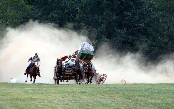 Chuck Wagon Race - Texas Themed Western Series Art