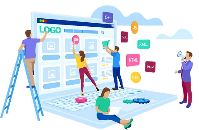 Team of Developers Building A Website
