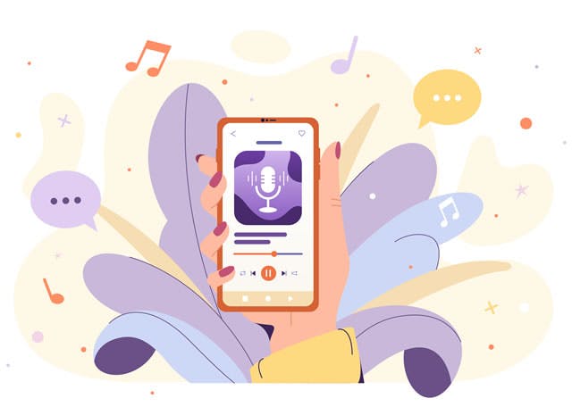 Podcast On Mobile Phone