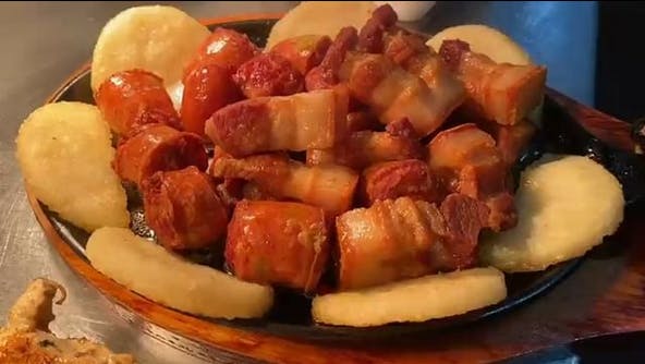 Chicharrón Picado Con Arepa