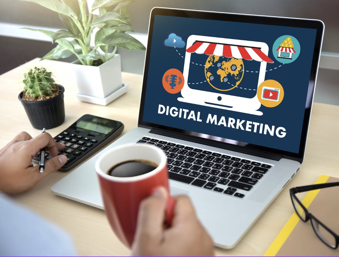Digital Marketing on computer