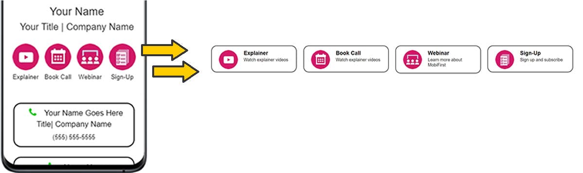 Digital Business Card Using List Widget