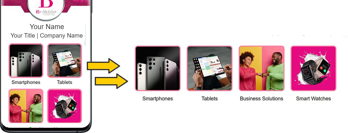 Square image buttons made with MobiFirst button widget.