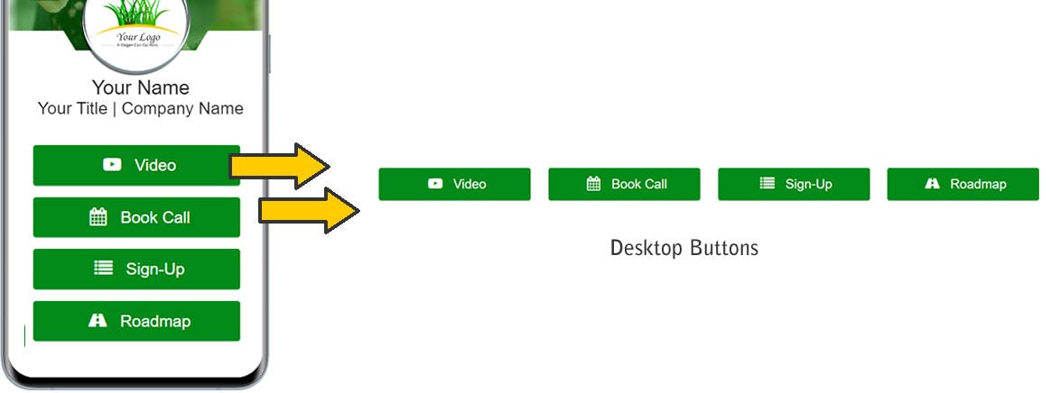 MobiFirst regular buttons created with the MobiFirst page builder.