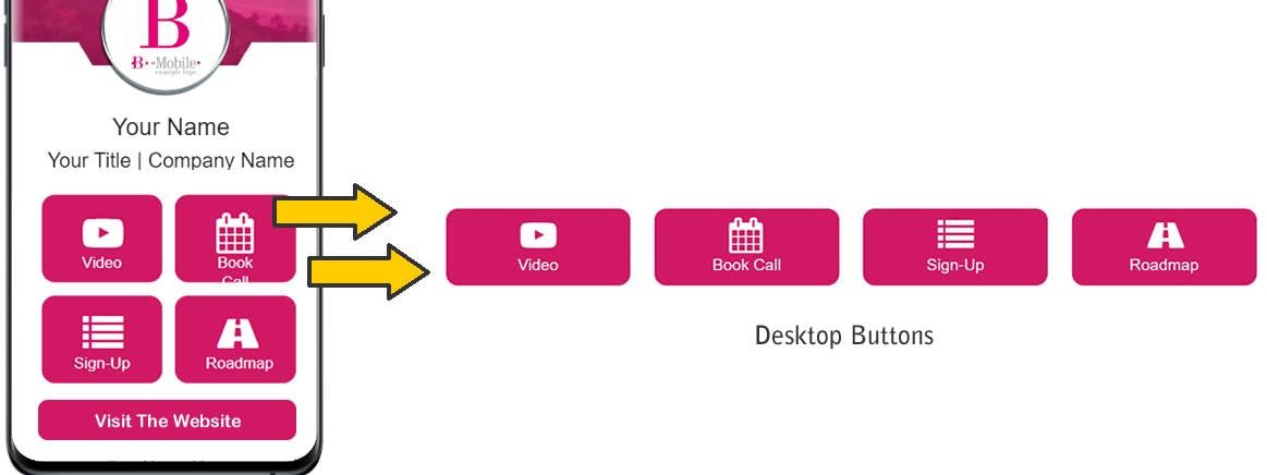 Squared solid buttons for MobiFirst websites made with button widget.