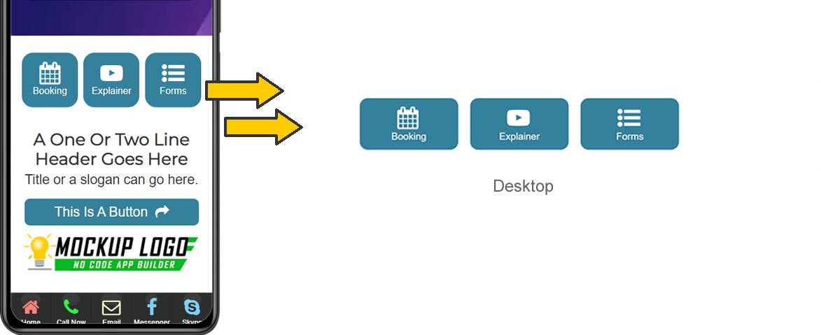 Squared image buttons for the MobiFirst platform.