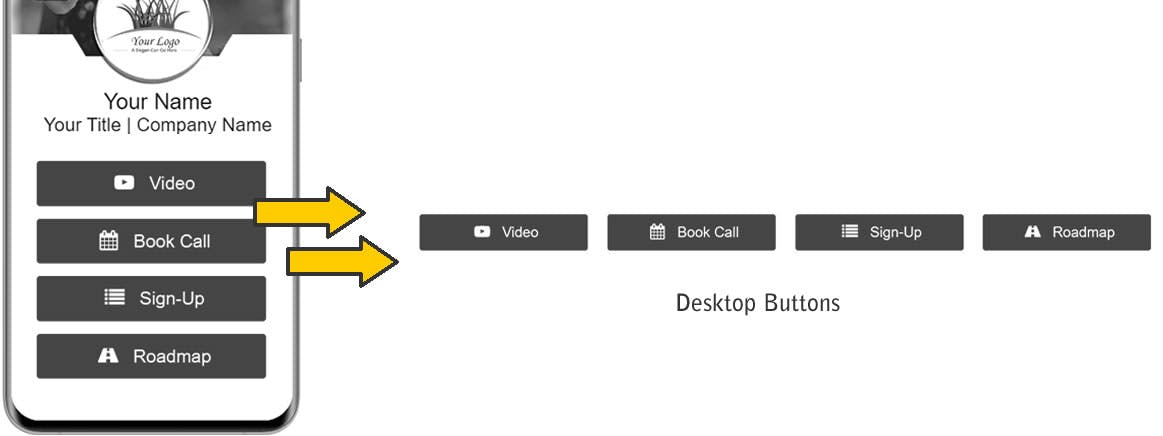 MobiFirst buttons made by the MobiFirst page builders button widget.