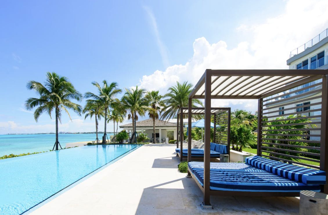 One Cable Beach — Exterior façade Exterior façade of One Cable Beach on Nassau’s Cable Beach