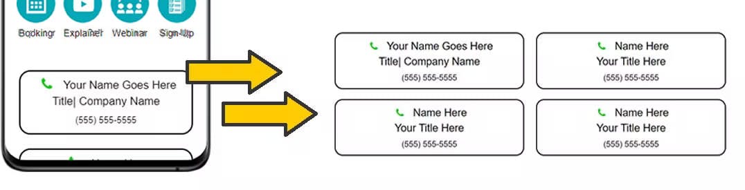 Transparent quick dial info buttons made with button widget and custom code.