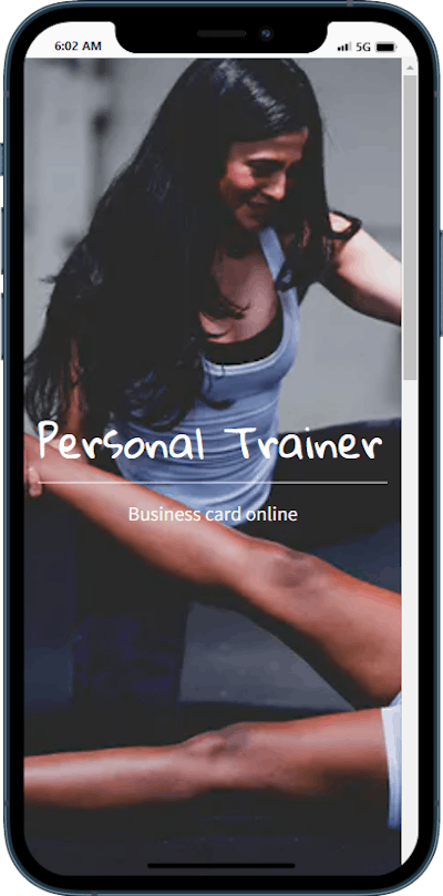 Personal Trainer Business Card