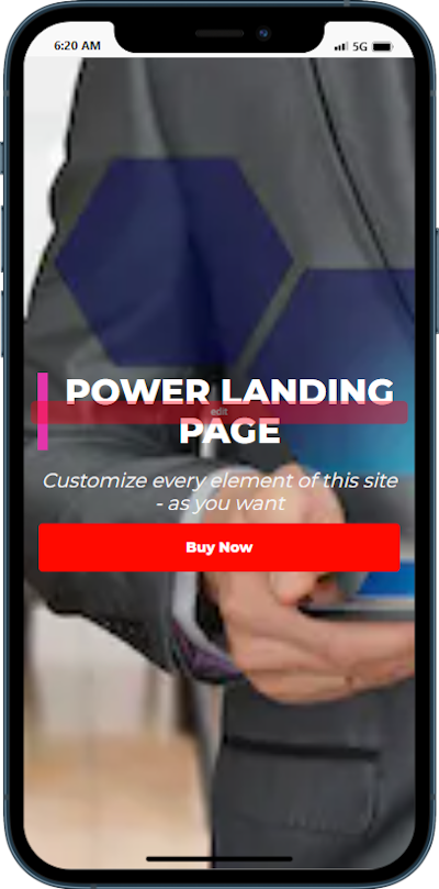 Power Landing Page 2 Header