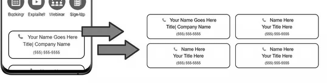 Transparent quick dial info buttons made with button widget and custom code.