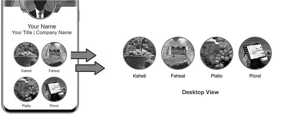 Custom round image buttons for MobiFirst websites.