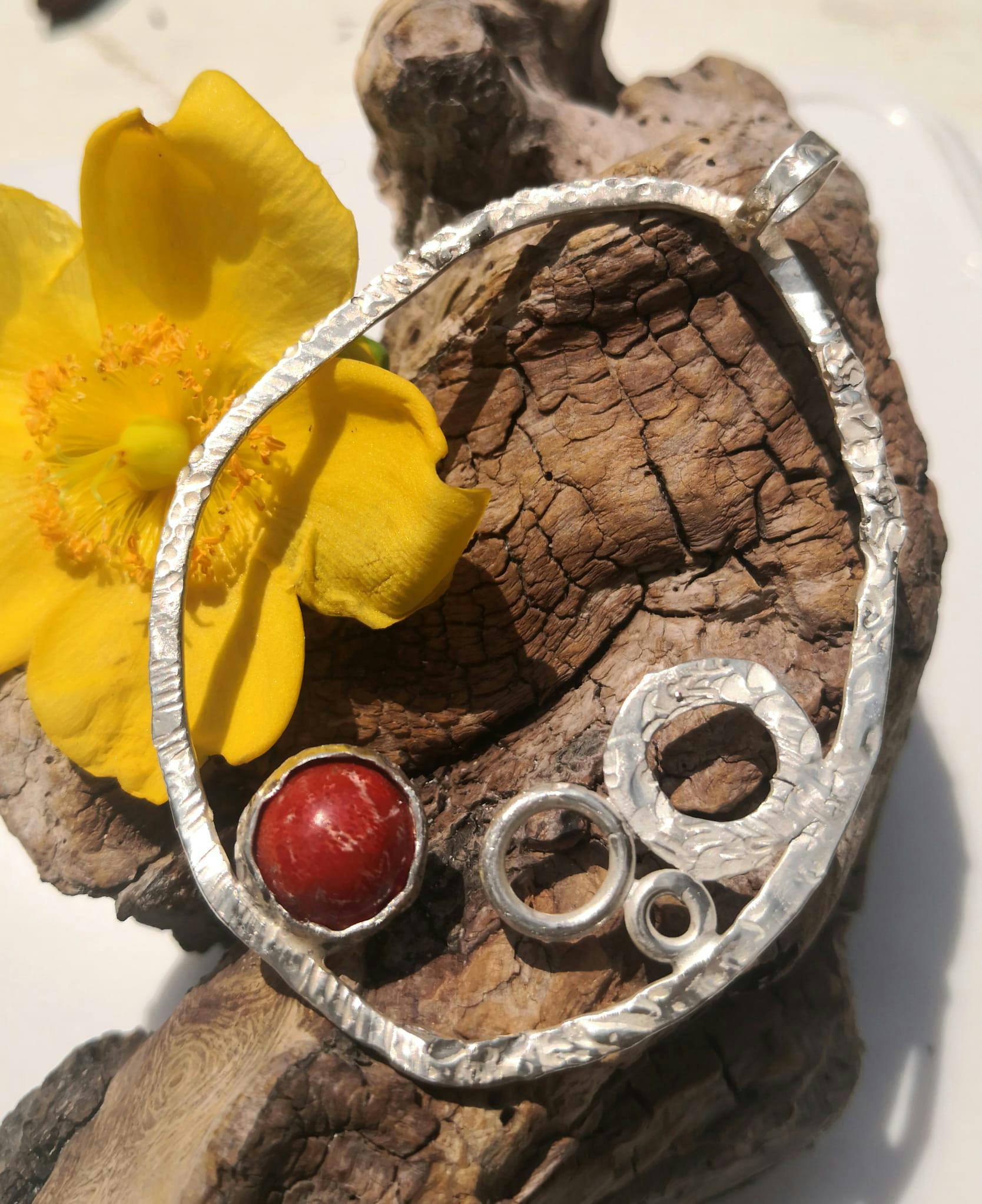 Ciondolo con Madrepora argento