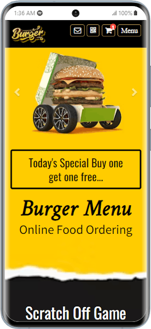 Burger Food Order Menu
