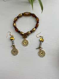 Fall Bracelet & Earring Combo Set