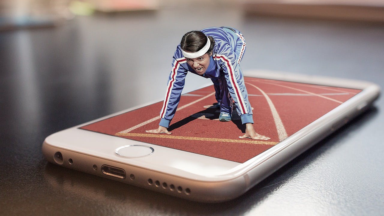 Runner On A Smartphone