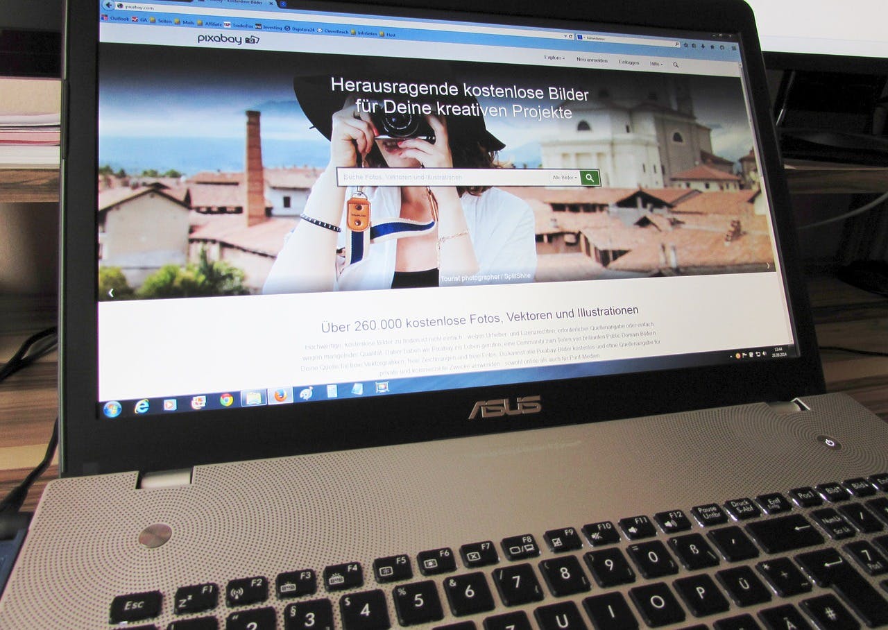 Website on a Laptop