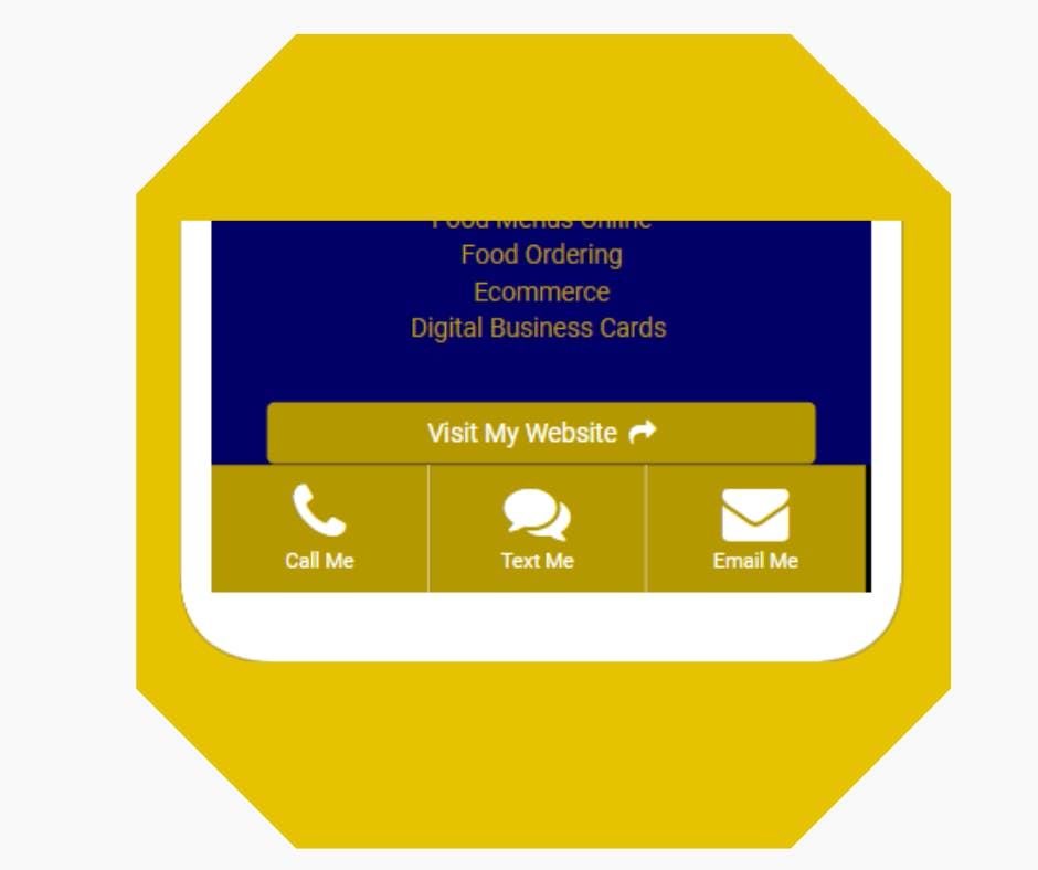 Buttons On Digital Business Card