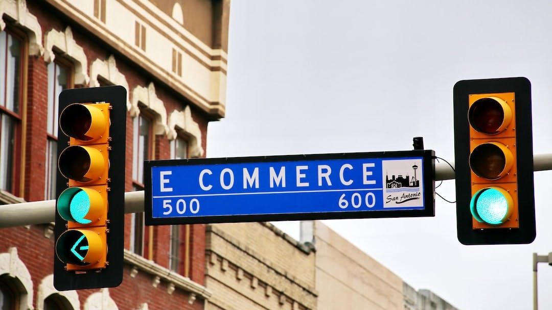 Street sign showing e-commerce street